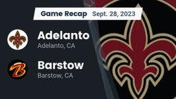 Recap: Adelanto  vs. Barstow  2023