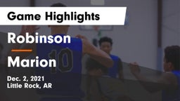 Robinson  vs Marion Game Highlights - Dec. 2, 2021