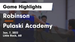 Robinson  vs Pulaski Academy  Game Highlights - Jan. 7, 2022