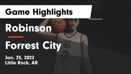 Robinson  vs Forrest City  Game Highlights - Jan. 25, 2022