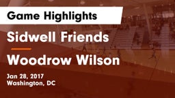 Sidwell Friends  vs Woodrow Wilson  Game Highlights - Jan 28, 2017