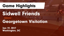 Sidwell Friends  vs Georgetown Visitation Game Highlights - Jan 19, 2017