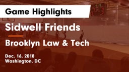 Sidwell Friends  vs Brooklyn Law & Tech Game Highlights - Dec. 16, 2018