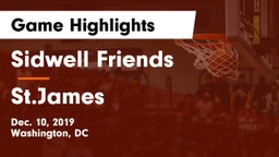 Sidwell Friends  vs St.James Game Highlights - Dec. 10, 2019