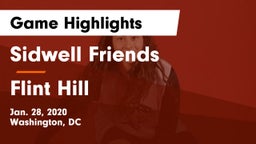 Sidwell Friends  vs Flint Hill  Game Highlights - Jan. 28, 2020