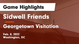 Sidwell Friends  vs Georgetown Visitation Game Highlights - Feb. 8, 2022