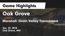 Oak Grove  vs Marshall- Grain Valley Tournament Game Highlights - Jan. 23, 2018