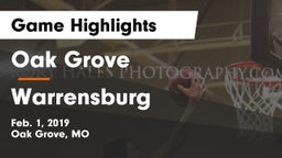 Oak Grove  vs Warrensburg  Game Highlights - Feb. 1, 2019