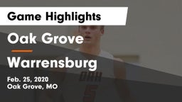 Oak Grove  vs Warrensburg  Game Highlights - Feb. 25, 2020