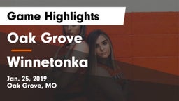 Oak Grove  vs Winnetonka  Game Highlights - Jan. 25, 2019