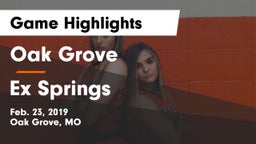 Oak Grove  vs Ex Springs Game Highlights - Feb. 23, 2019