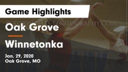 Oak Grove  vs Winnetonka Game Highlights - Jan. 29, 2020