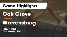 Oak Grove  vs Warrensburg  Game Highlights - Feb. 7, 2020