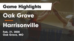Oak Grove  vs Harrisonville  Game Highlights - Feb. 21, 2020