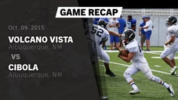 Recap: Volcano Vista  vs. Cibola  2015