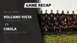 Recap: Volcano Vista  vs. Cibola  2016