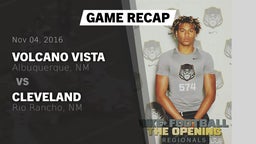 Recap: Volcano Vista  vs. Cleveland  2016