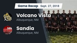 Recap: Volcano Vista  vs. Sandia  2018