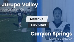 Matchup: Jurupa Valley High vs. Canyon Springs  2020