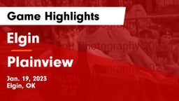 Elgin  vs Plainview  Game Highlights - Jan. 19, 2023