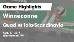 Winneconne  vs Quad vs Iola-Scandinavia Game Highlights - Aug. 27, 2019