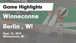 Winneconne  vs Berlin , WI Game Highlights - Sept. 26, 2019