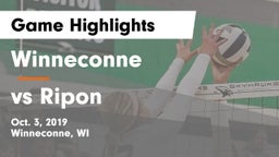Winneconne  vs vs Ripon  Game Highlights - Oct. 3, 2019