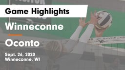 Winneconne  vs Oconto  Game Highlights - Sept. 26, 2020