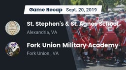 Recap: St. Stephen's & St. Agnes School vs. Fork Union Military Academy 2019