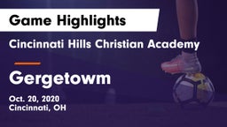 Cincinnati Hills Christian Academy vs Gergetowm Game Highlights - Oct. 20, 2020