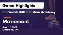Cincinnati Hills Christian Academy vs Mariemont  Game Highlights - Aug. 19, 2023