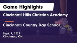 Cincinnati Hills Christian Academy vs Cincinnati Country Day School Game Highlights - Sept. 7, 2023