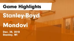 Stanley-Boyd  vs Mondovi  Game Highlights - Dec. 28, 2018