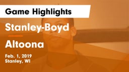 Stanley-Boyd  vs Altoona  Game Highlights - Feb. 1, 2019