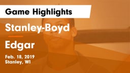 Stanley-Boyd  vs Edgar  Game Highlights - Feb. 18, 2019