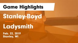 Stanley-Boyd  vs Ladysmith  Game Highlights - Feb. 22, 2019