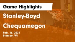 Stanley-Boyd  vs Chequamegon Game Highlights - Feb. 16, 2021