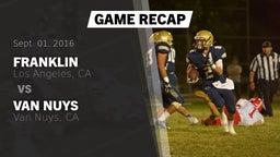 Recap: Franklin  vs. Van Nuys  2016