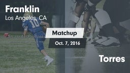 Matchup: Franklin  vs. Torres  2016