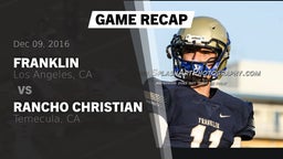 Recap: Franklin  vs. Rancho Christian  2016