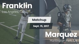 Matchup: Franklin  vs. Marquez  2017