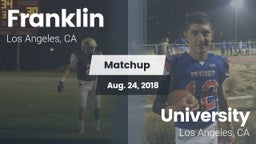 Matchup: Franklin  vs. University  2018