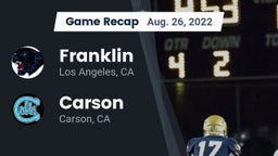 Recap: Franklin  vs. Carson  2022
