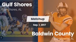 Matchup: Gulf Shores High vs. Baldwin County  2017