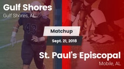 Matchup: Gulf Shores High vs. St. Paul's Episcopal  2018