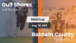 Matchup: Gulf Shores High vs. Baldwin County  2019