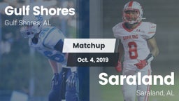 Matchup: Gulf Shores High vs. Saraland  2019