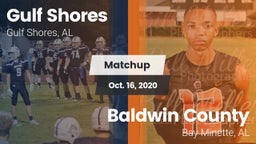 Matchup: Gulf Shores High vs. Baldwin County  2020