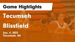 Tecumseh  vs Blissfield  Game Highlights - Jan. 4, 2022