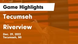Tecumseh  vs Riverview  Game Highlights - Dec. 29, 2022